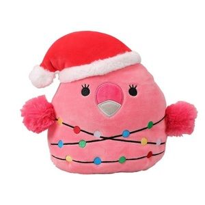 Squishmallows 8" Franny the Flamingo with Santa Hat and Lights